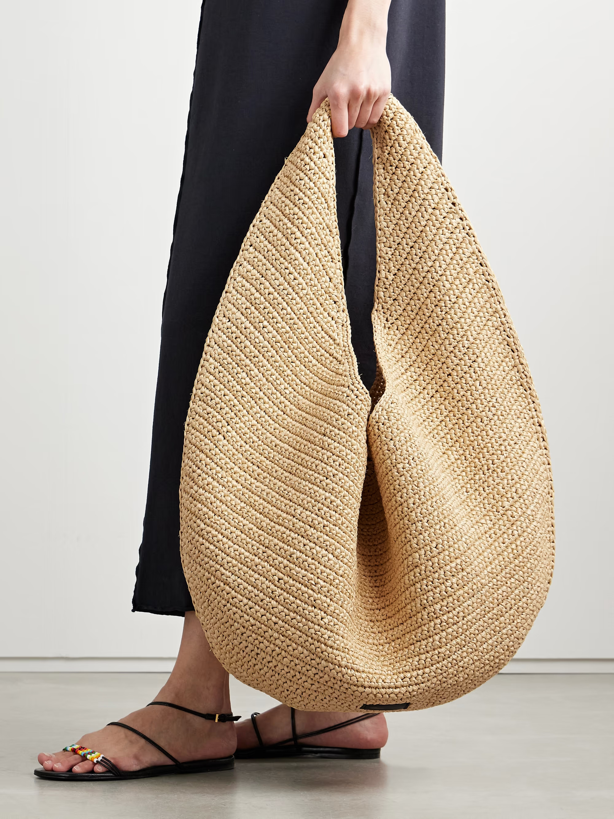 Olivia large raffia shoulder bag | NET-A-PORTER (UK & EU)