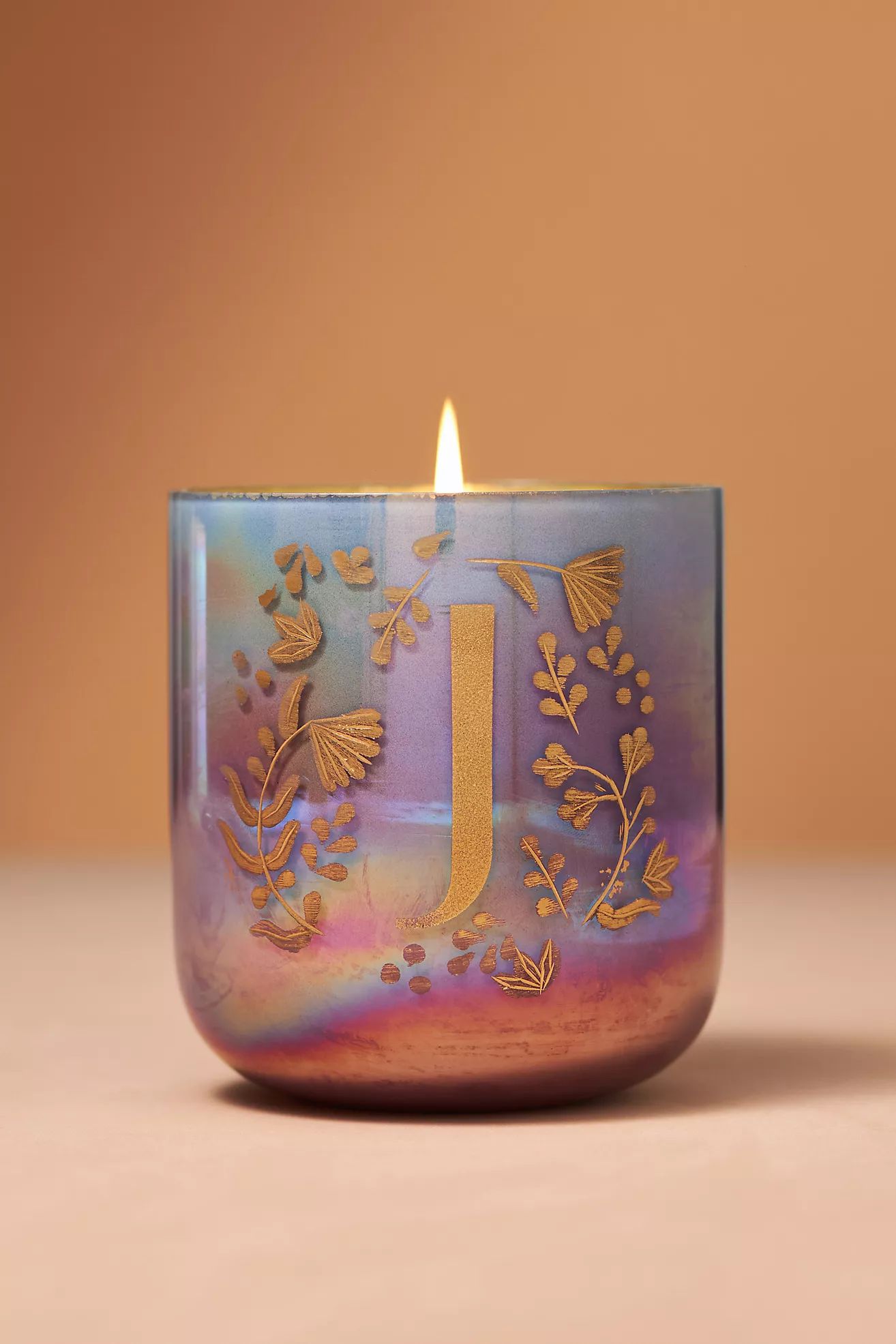 Ombré Monogram Floral Night Gardenia Glass Candle | Anthropologie (US)