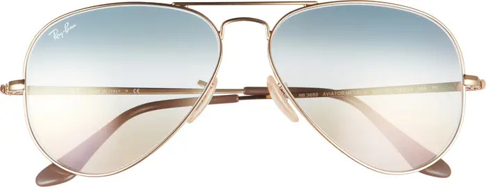 Ray-Ban Aviator Metal II 58mm Gradient Pilot Sunglasses | Nordstromrack | Nordstrom Rack