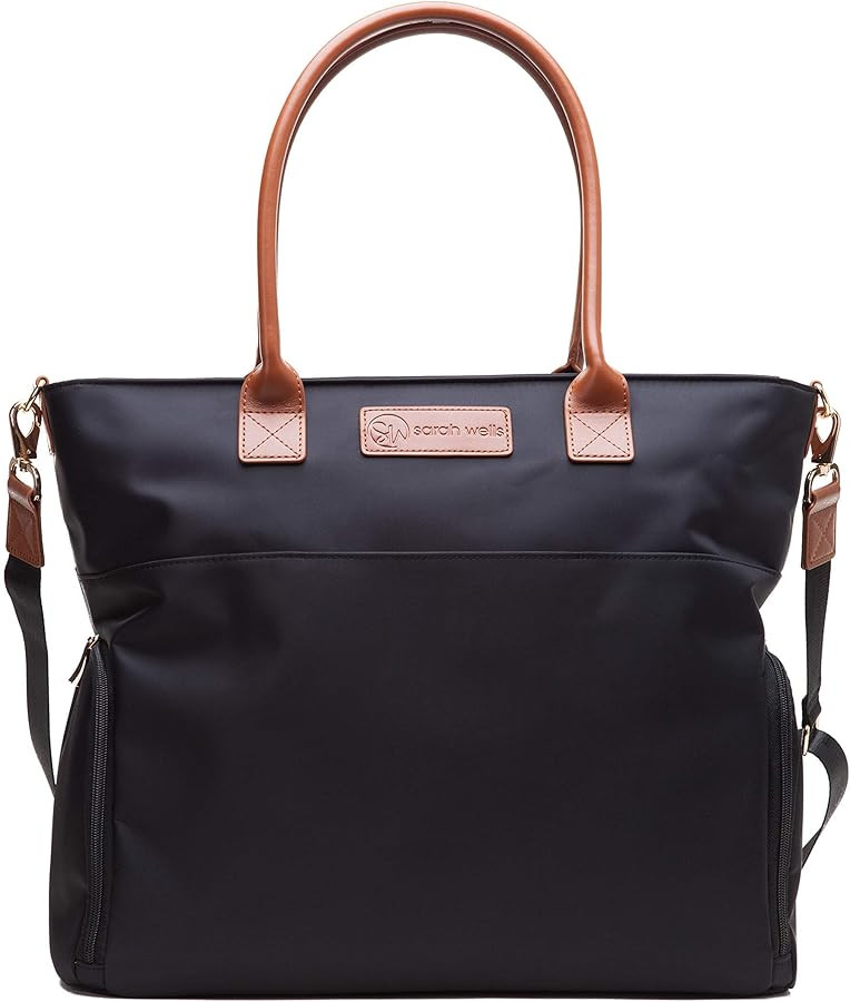 Sarah Wells Abby Breast Pump Bag with Real Leather Straps | Amazon (US)