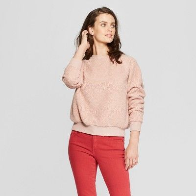 Women's Sherpa Sweatshirt - Universal Thread™ Pink XS | Target