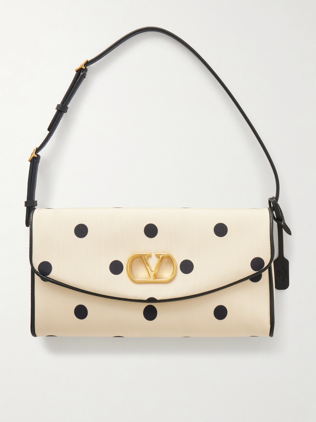 Valentino Garavani - Devain Polka-dot Moire Clutch - Cream | NET-A-PORTER (UK & EU)