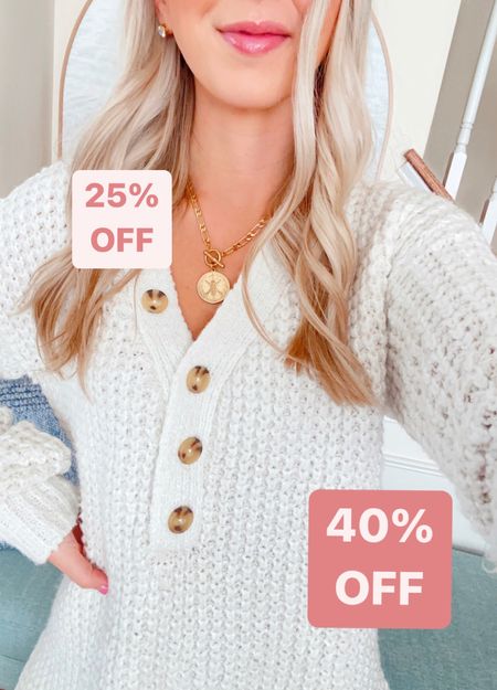 💗Free People sweater 40% off (runs big, wearing an XS)
💗Necklace 25% off with code: HOLIDAY 

Black Friday, Sweaters, ShopBop, free people, thanksgiving 

#LTKsalealert #LTKstyletip #LTKunder100