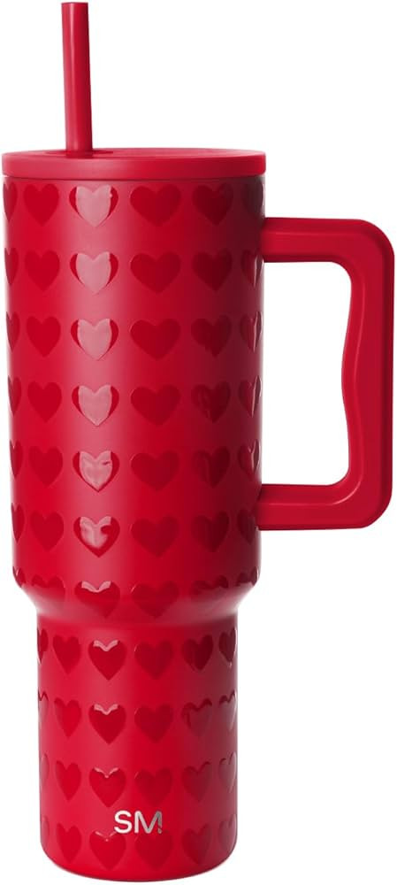 Simple Modern Valentines Day 40 oz Tumbler with Handle and Straw Lid | Gift Insulated Reusable St... | Amazon (US)