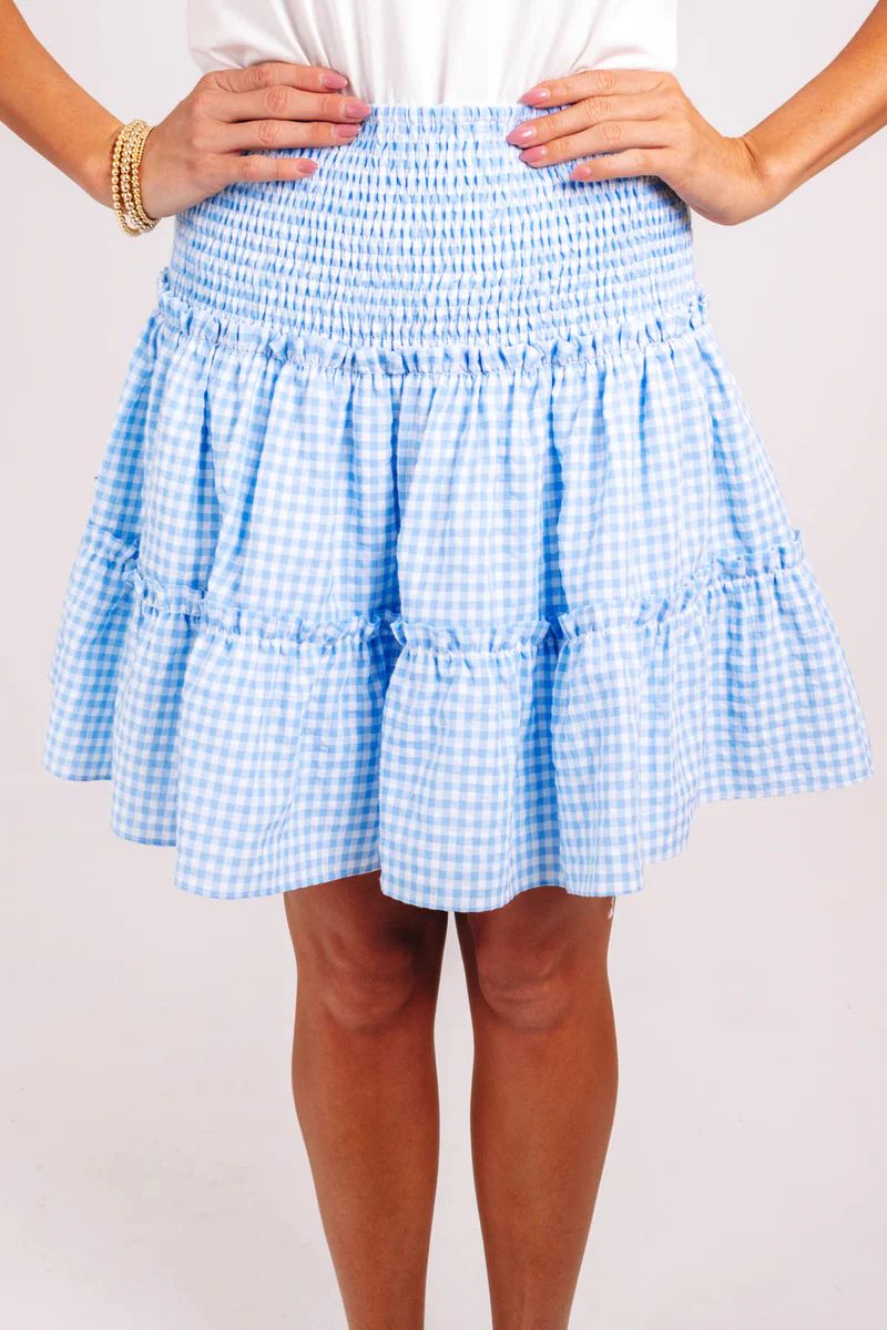 The Juniper Skirt - Blue Gingham | The Impeccable Pig