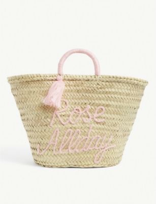 Staycay palm leaf basket bag | Selfridges