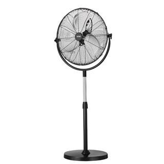 Industrial Pedestal Fan, 20 In. Standing Fan with 46.9 to 59.6 In. Adjustable Height, Floor Fans with 3Adjustable Speeds | The Home Depot