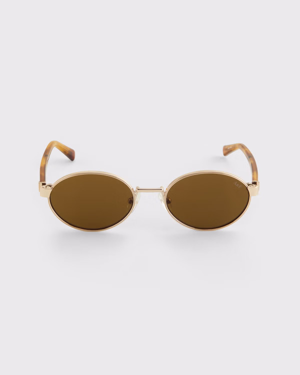 Wire Frame Oval Sunglasses | Abercrombie & Fitch (US)