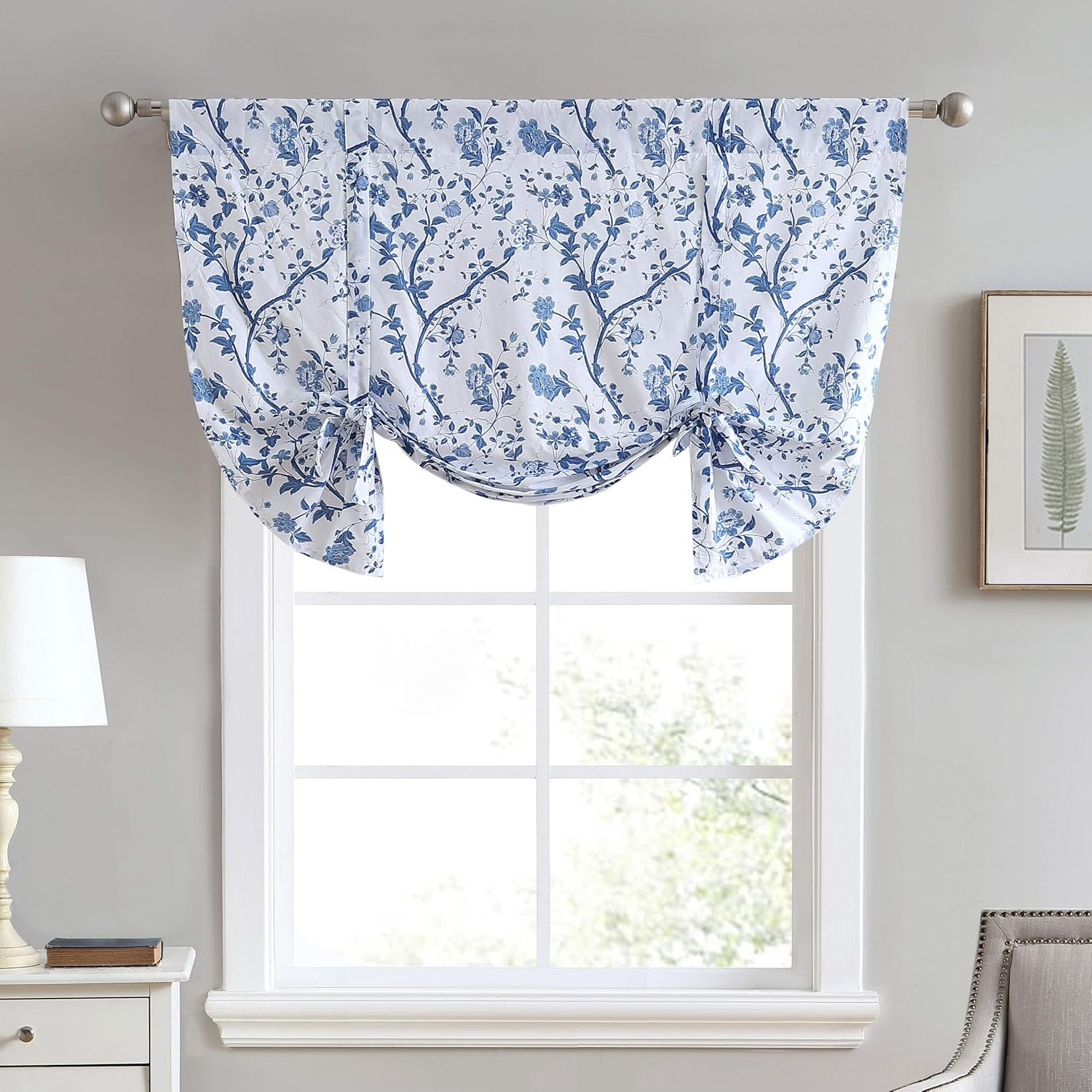 Laura Ashley Home - Cotton Pole Top Valance, Stylish & Lightweight Window Treatment for Home Deco... | Amazon (US)