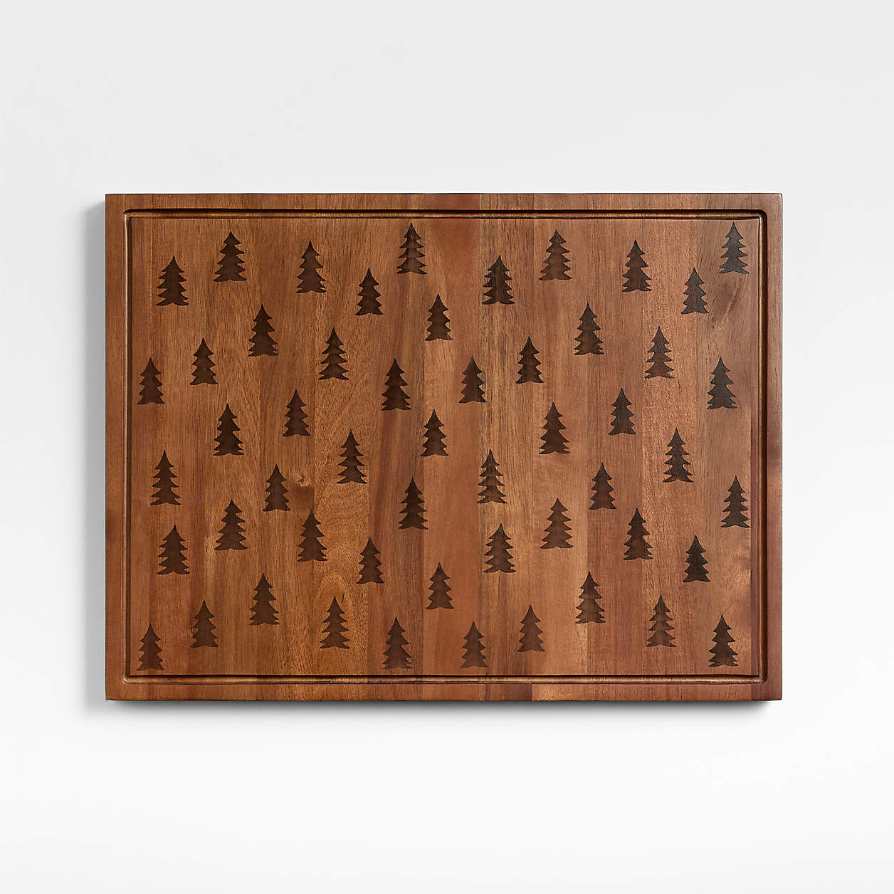 Etched Tree Reversible 20"x15" Acacia Cutting Board + Reviews | Crate & Barrel | Crate & Barrel
