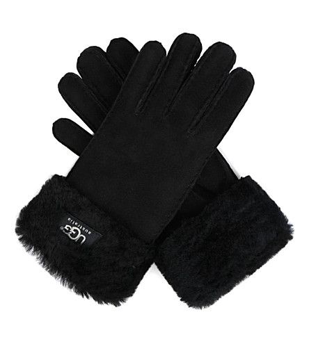 Turn cuff shearling sheepskin gloves | Selfridges