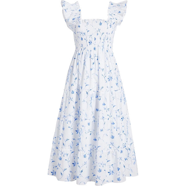 The Women's Ellie Nap Dress, Blue Botanical | Maisonette