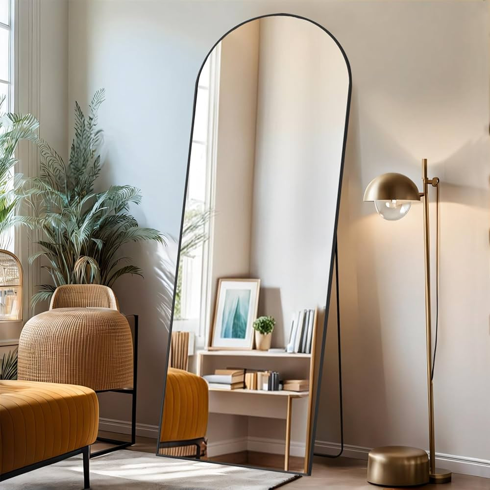 Arched Mirror Full Length, 21"x64" Body Wall Mirrors with Shatter-Proof Glass, Floor Standing, Ha... | Amazon (US)