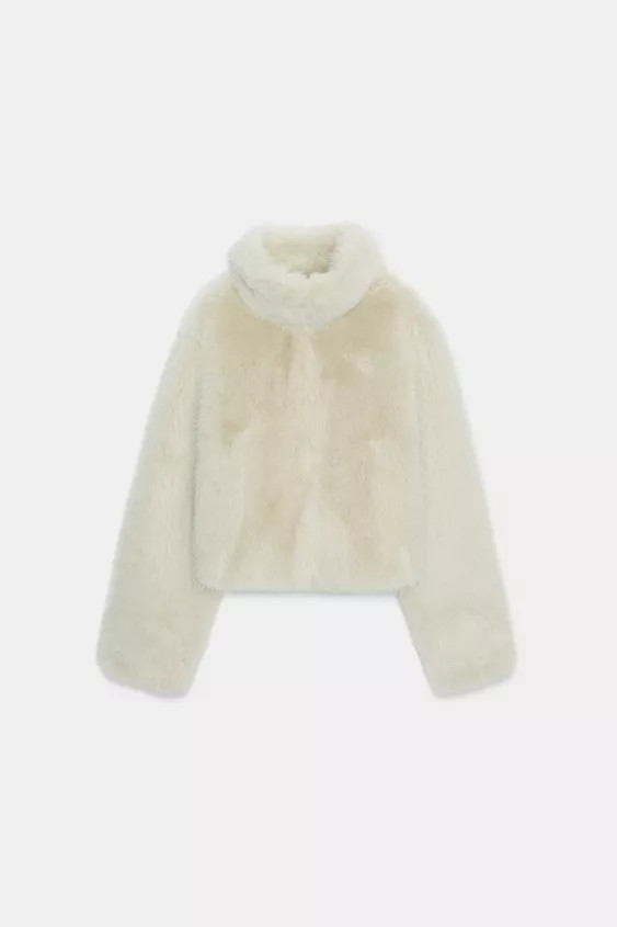 SHORT FAUX FUR COAT | Zara US