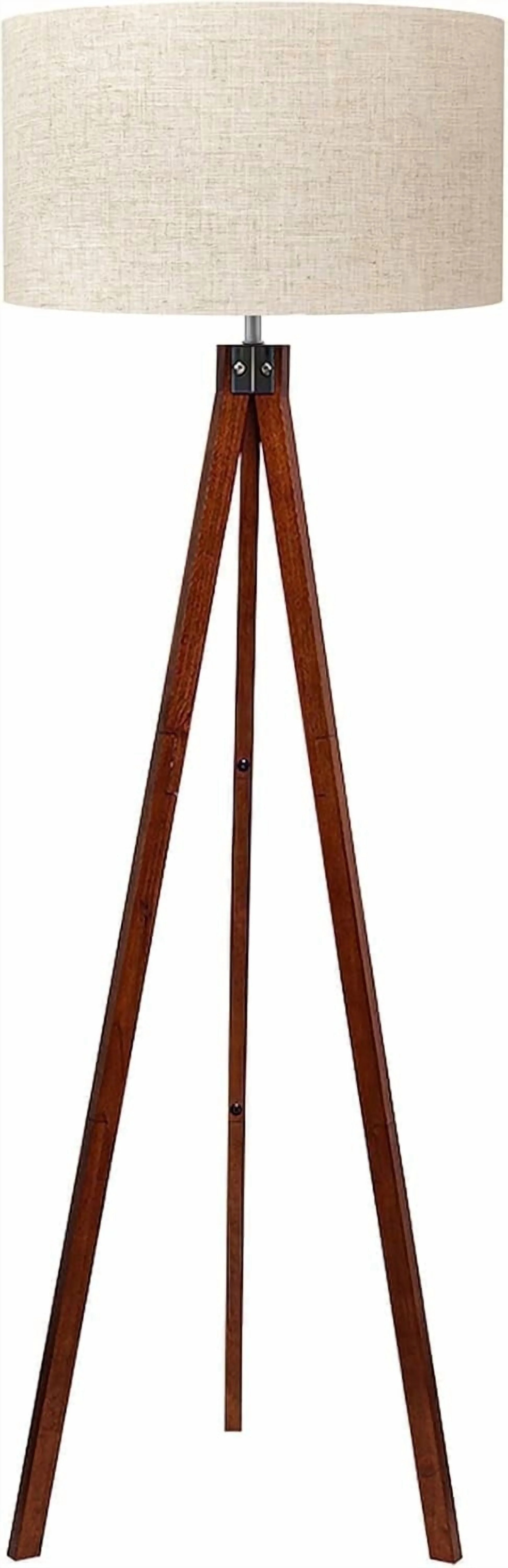 LEPOWER Wood Tripod Floor Lamp, Mid Century Standing Lamp, Modern Design Floor Light for Living R... | Walmart (US)
