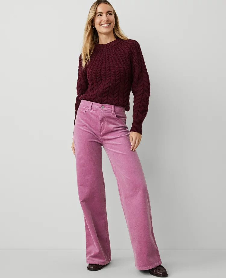 The Wide-Leg Corduroy Pant | Ann Taylor (US)