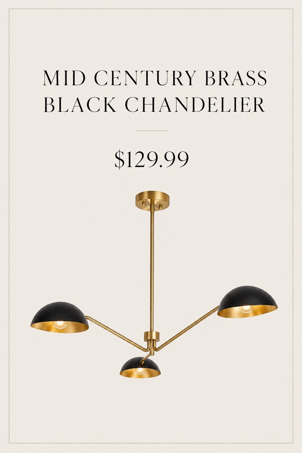 Mid Century Brass Black Chandelier Under $130

This mid century brass and black chandelier gives you the designer look for less. The warm brass finish paired with matte black shades adds timeless style to dining rooms, kitchens, bedrooms, or entryways. At just $129.99, it’s an affordable statement piece that looks far more expensive than it is.

#LTKHome