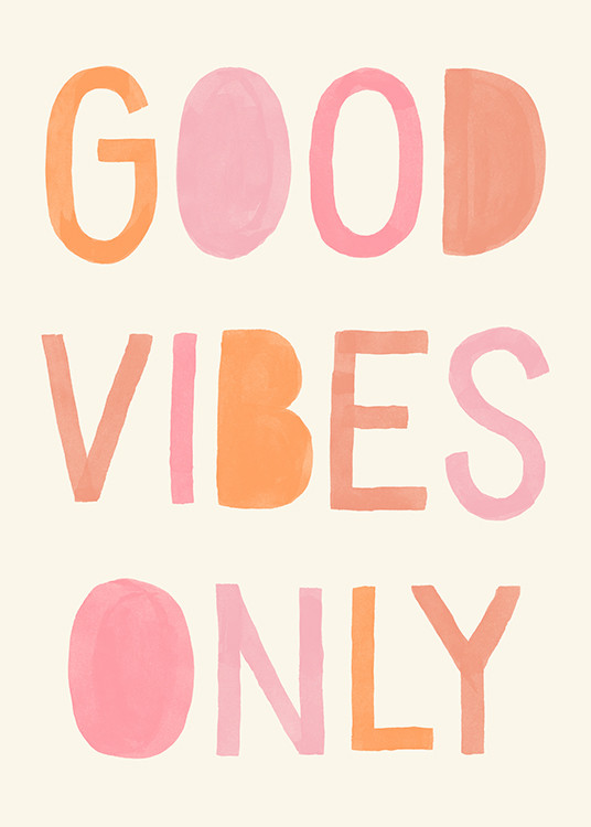 Good Vibes Typo Print | Desenio