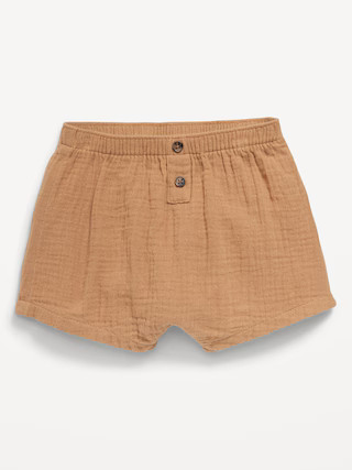 Double-Weave Button-Front Shorts for Baby | Old Navy (US)