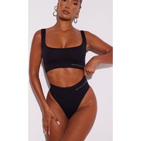 PrettyLittleThingBlack Seamless High Waisted Thong | PrettyLittleThing US