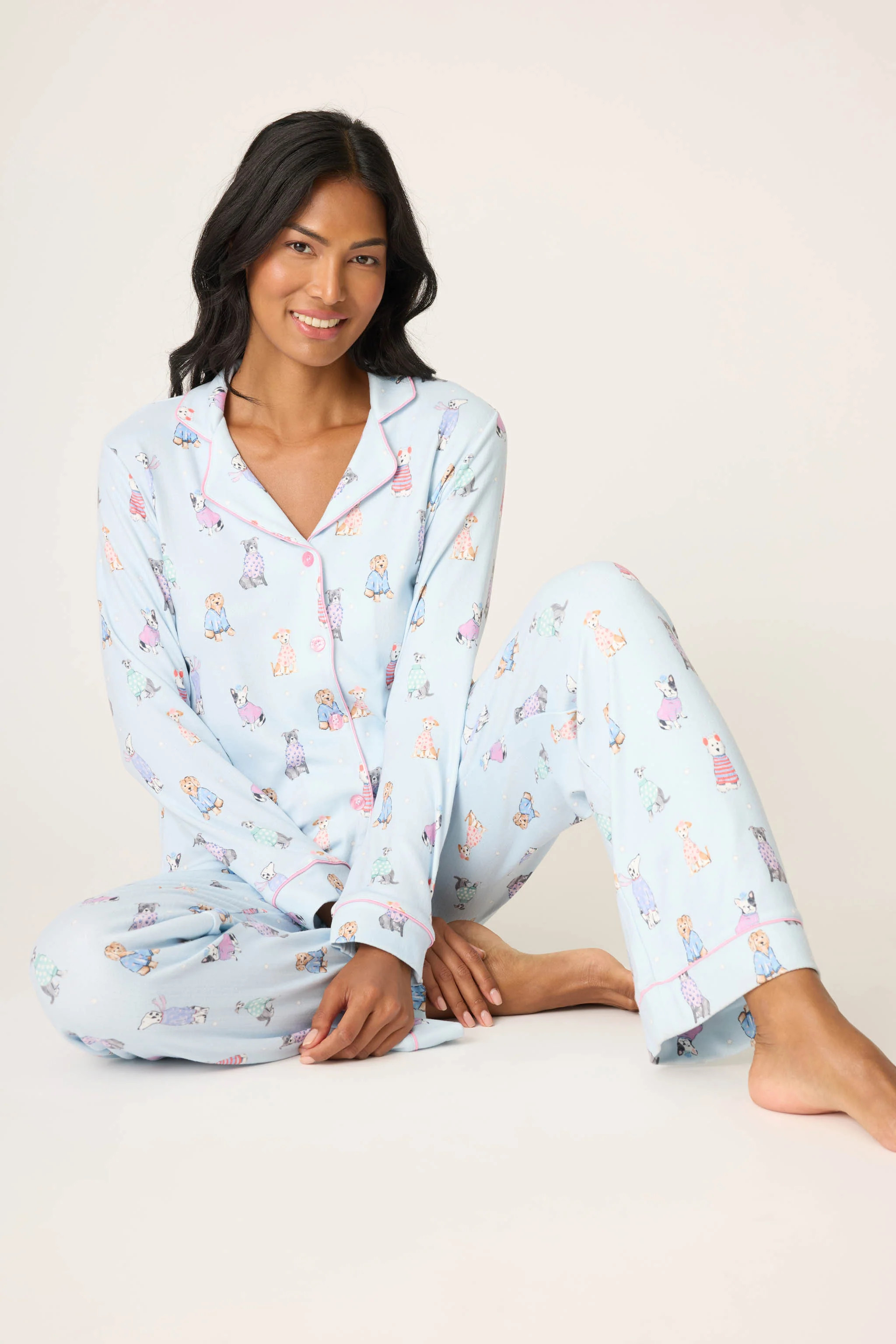 Doggone Cold Dog Print Pointelle PJ Set | PJ Salvage