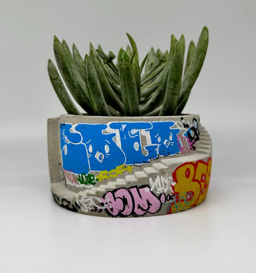 Graffiti Planter / Graffiti / Custom Art / Custom Gift / Unique Planter / Street Art / Concrete P... | Etsy (US)