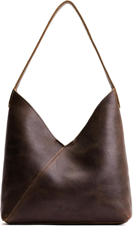Portland Leather Goods Naomi Shoulder Bag - Handmade Slouchy Crossbody Bag | Amazon (US)