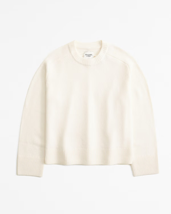 Women's The A&F Madeline Crew Sweater | Women's Tops | Abercrombie.com | Abercrombie & Fitch (US)