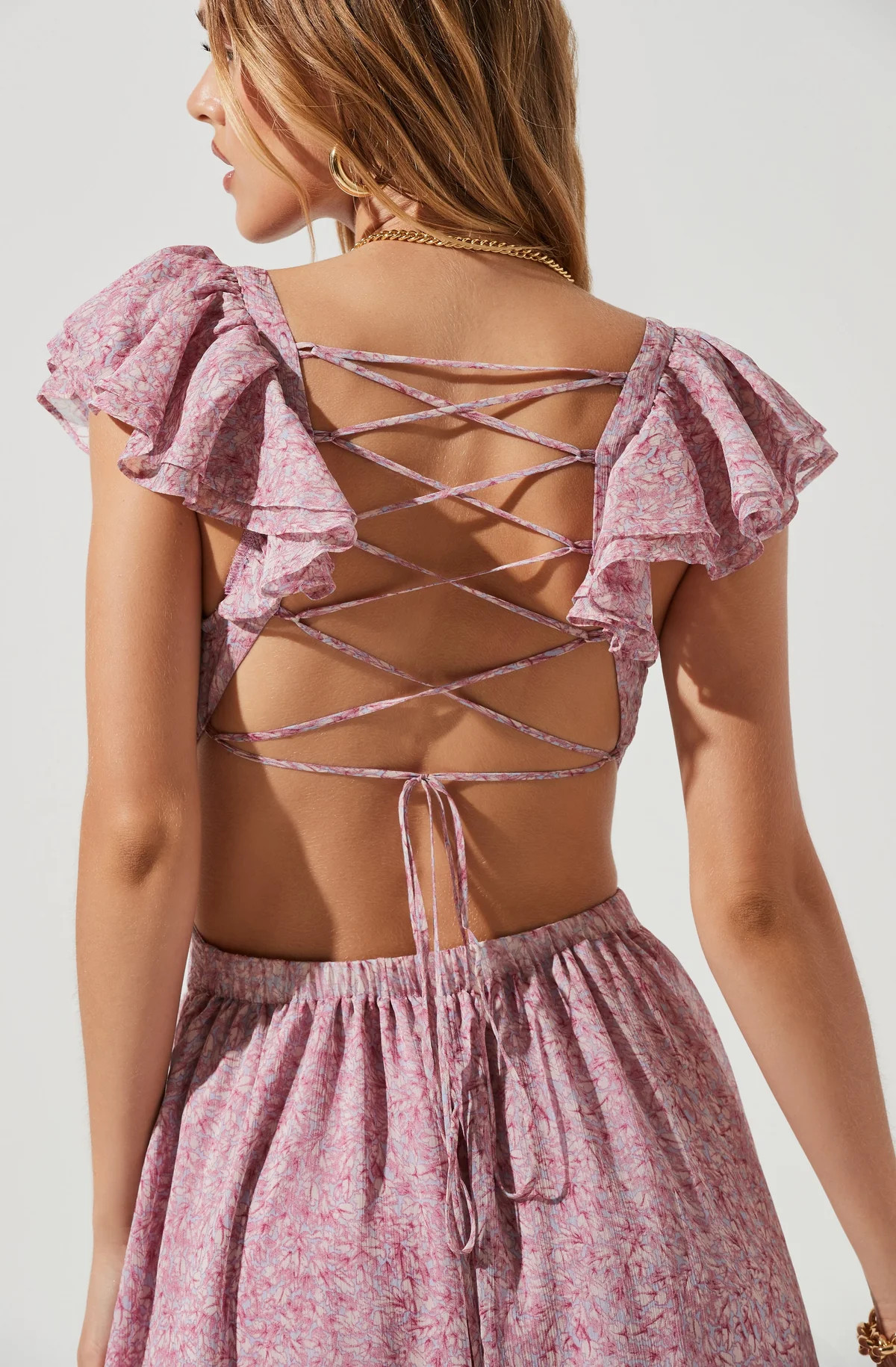 Primrose Floral Strappy Back Maxi Dress | ASTR The Label (US)