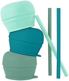 Boon SNUG Straw Lids, Assorted Colors (Pack of 3), Green | Amazon (US)