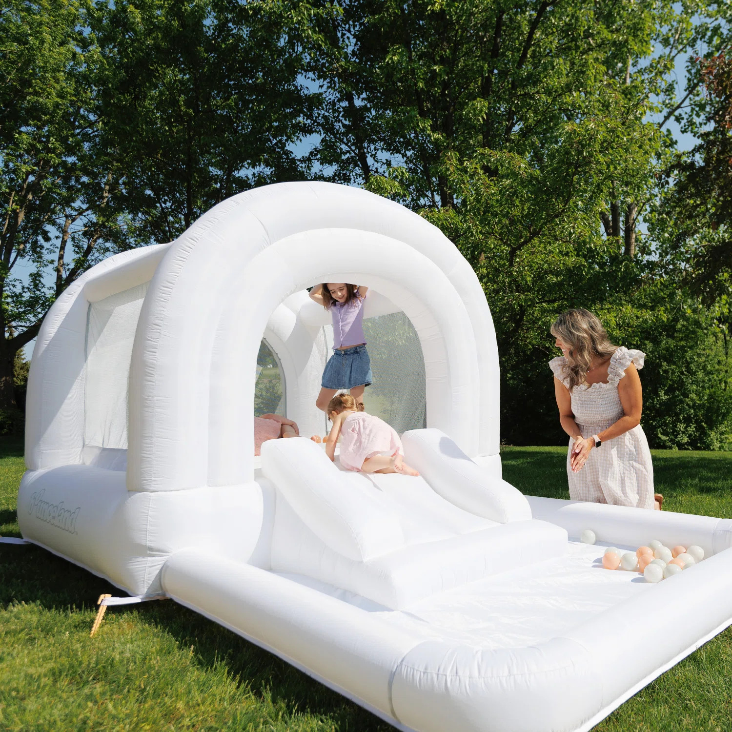 Bounceland DayDreamer Cloud Bounce House with ball pit | Wayfair North America
