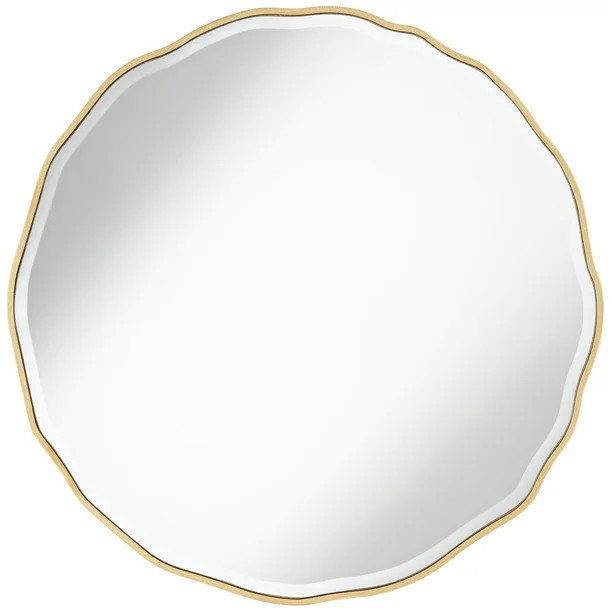 Noble Park Lissa Gold Waved Edge 31 1/2" x 31 1/2" Wall Mirror | Walmart (US)