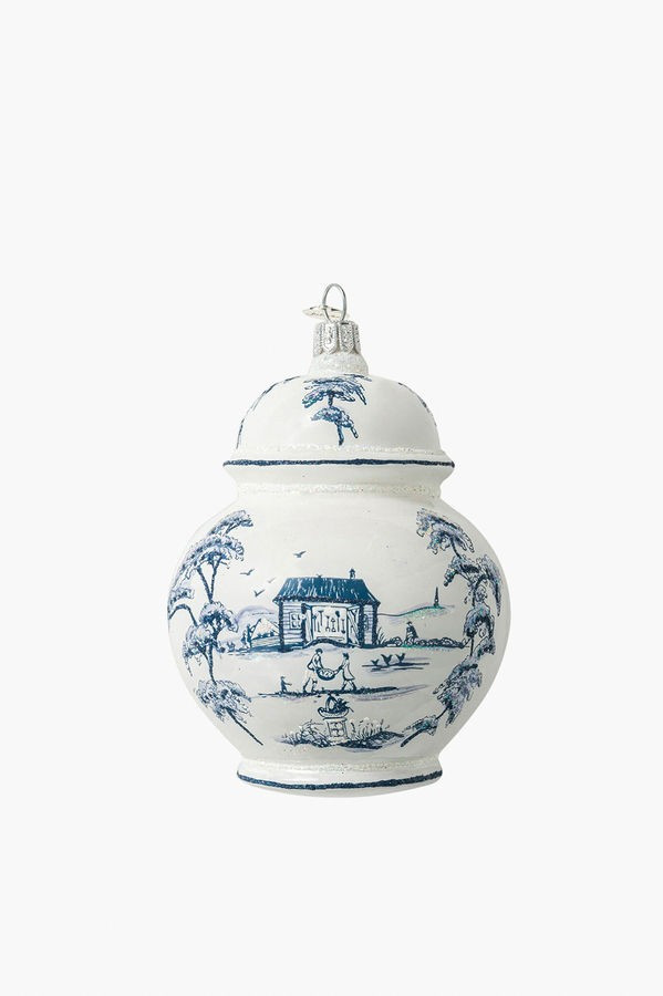 Country Estate Delft Ginger Jar Ornament | Tuckernuck (US)