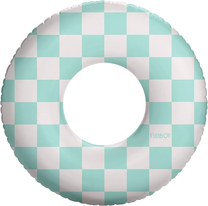 FUNBOY Kids 30'' Tube Donut Style Pool Float - Blue Checkers | Amazon (US)