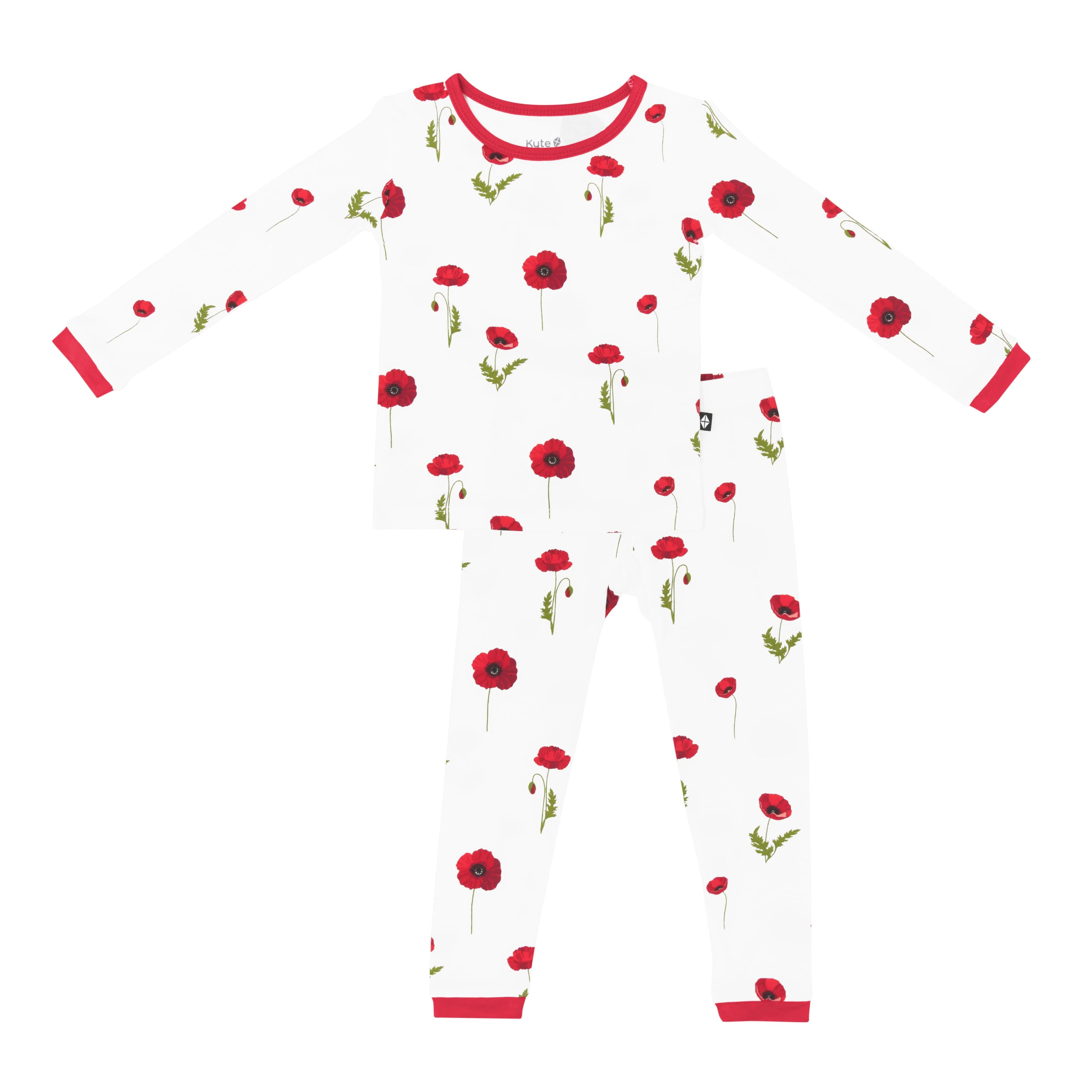 Long Sleeve Pajamas in Cloud Poppies | Kyte BABY