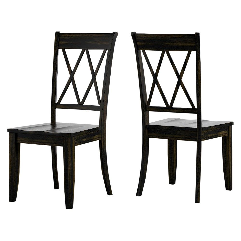Set of 2 South Hill X Back Dining Chair Black - Inspire Q | Target