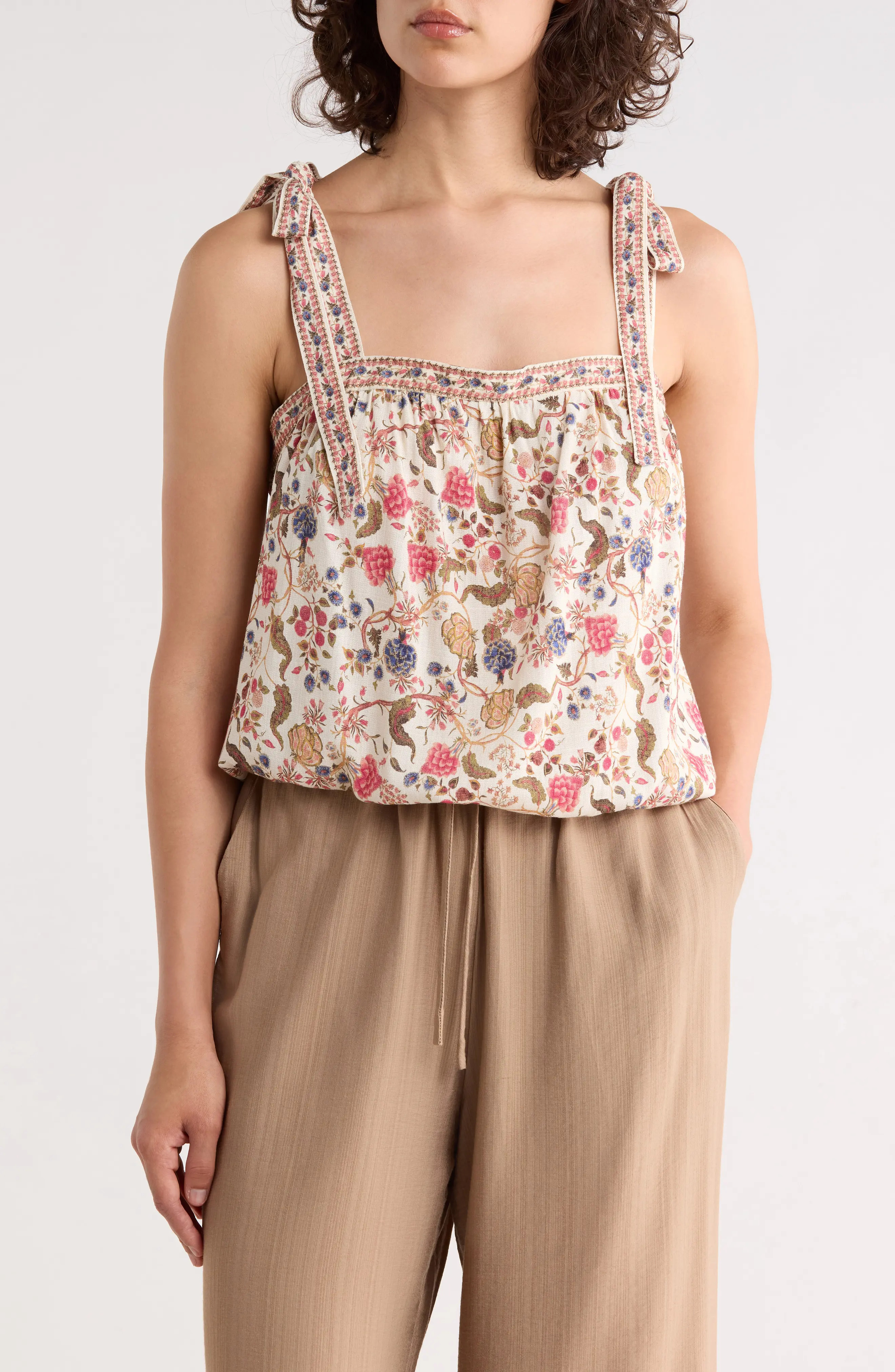 Tie Shoulder Bubble Hem Top (Women) | Nordstromrack | Nordstrom Rack