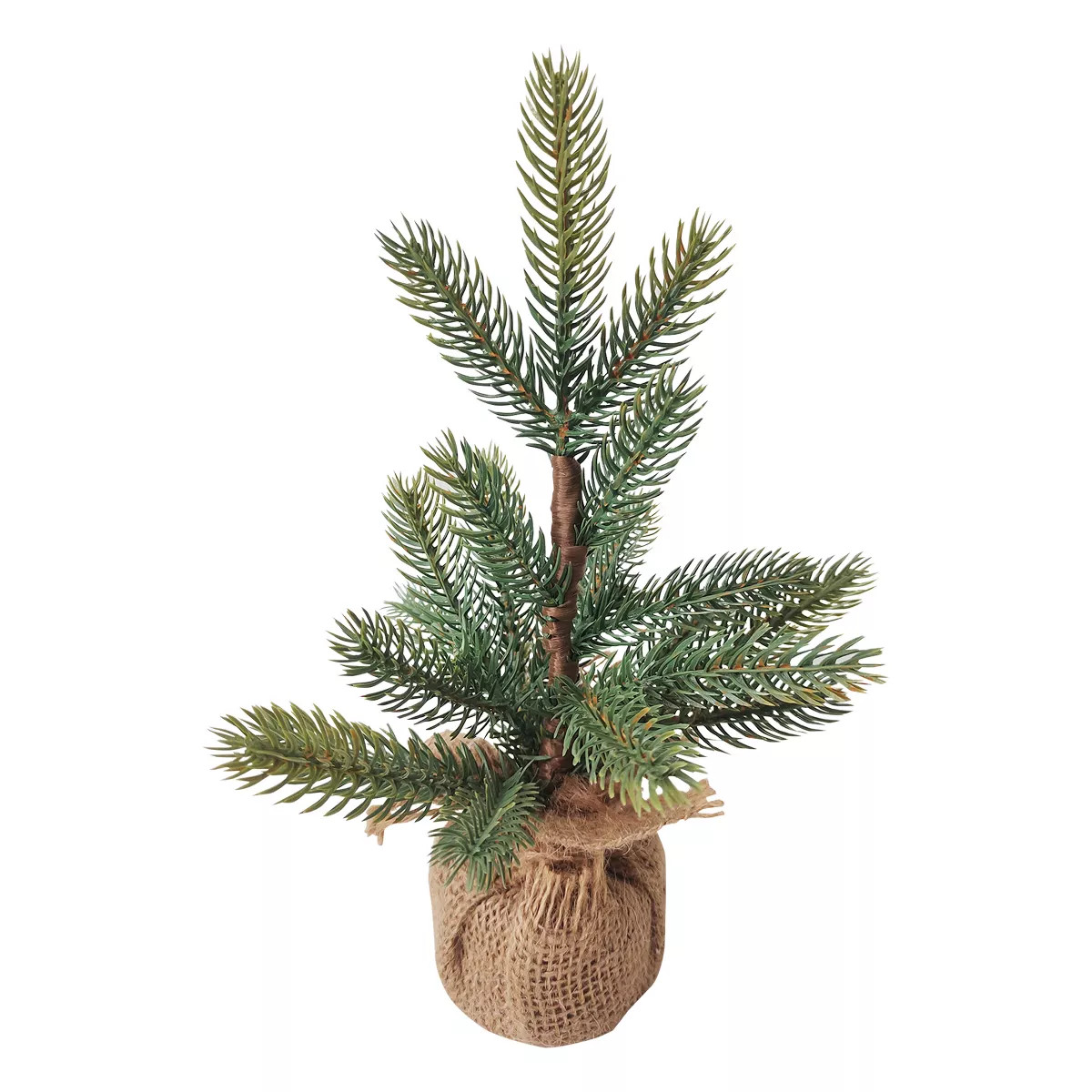Northlight 10.5" Pine Tree in Natural Jute Base Christmas Decoration | Target