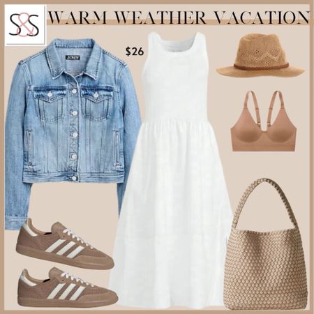 Loving this white dress for travel or beach weekends! Adidas sneakers dress this spring outfit down

#LTKStyleTip #LTKFindsUnder50 #LTKSeasonal