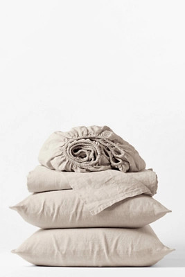Coyuchi Organic Linen Chambray Sheet Set | Anthropologie (US)