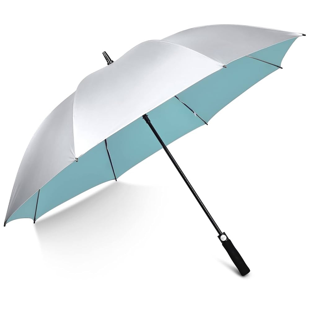G4Free 54/62 Inch Windproof UV Protection Golf Umbrella Extra Large Silver Coated Automatic Open ... | Amazon (US)