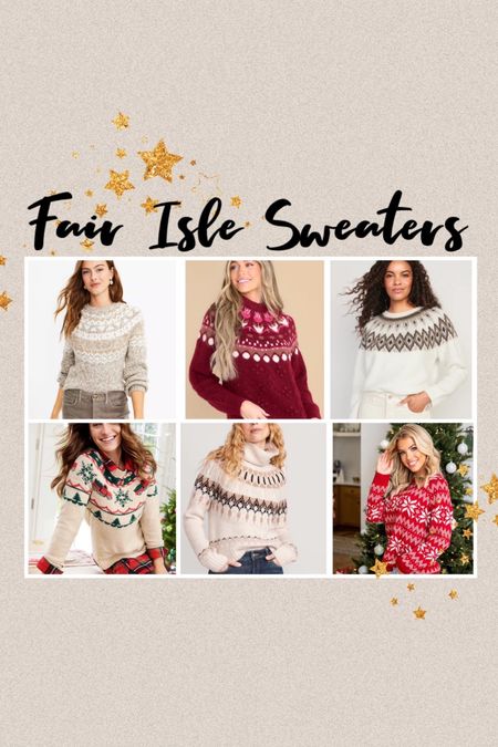 I love a good fair isle sweater for Christmas time😍

#LTKHoliday #LTKunder50 #LTKGiftGuide