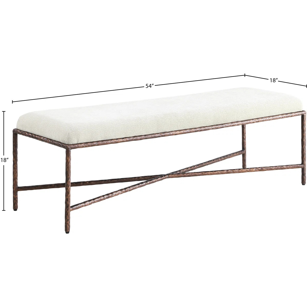 Iyania Chenille Fabric Bench | Wayfair North America