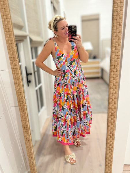 Loving this dress print and style. It’s perfect for spring/summer and vacay. Also so cute with a Jean jacket on top. Wearing a size small. Code FANCY15 for 15% off  

#LTKstyletip #LTKsalealert #LTKunder100