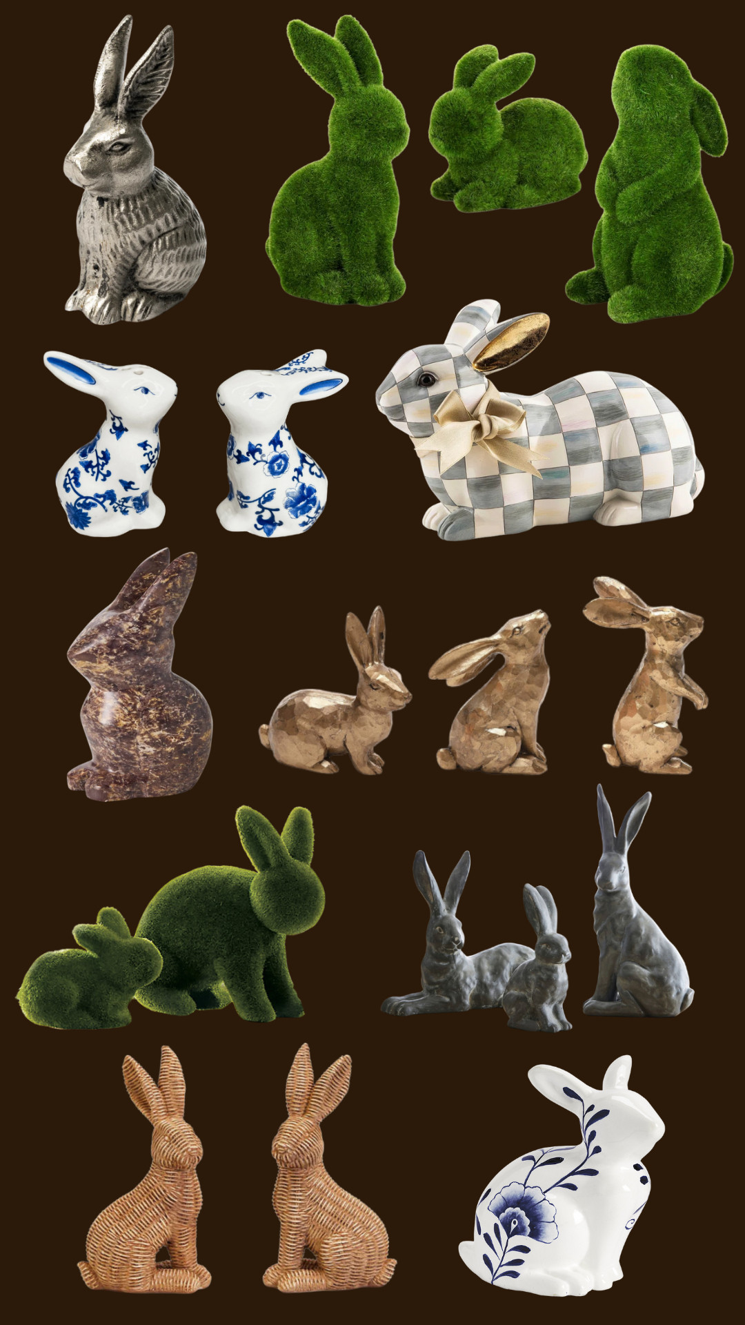 Elevated Easter Bunnies 🐰 I love having a bunny as part of my Spring & Easter decor. I keep mine on my kitchen counter! I love bunnies that incorporate some of my favorite patterns and textures - toile, wicker, marble, brass! Linked them all for you! 

 

#LTKStyleTip #LTKSeasonal #LTKFindsUnder50