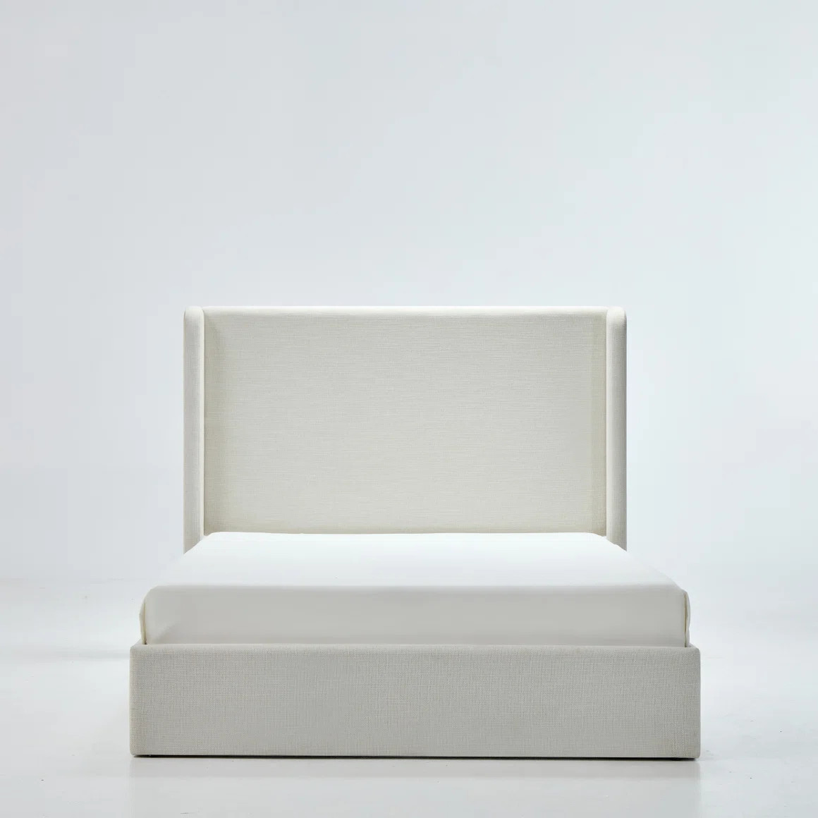 Carmen Upholstered Wingback Bed / Upholstered Platform Bed Frame / 54" High Headboard / Simplicit... | Wayfair North America