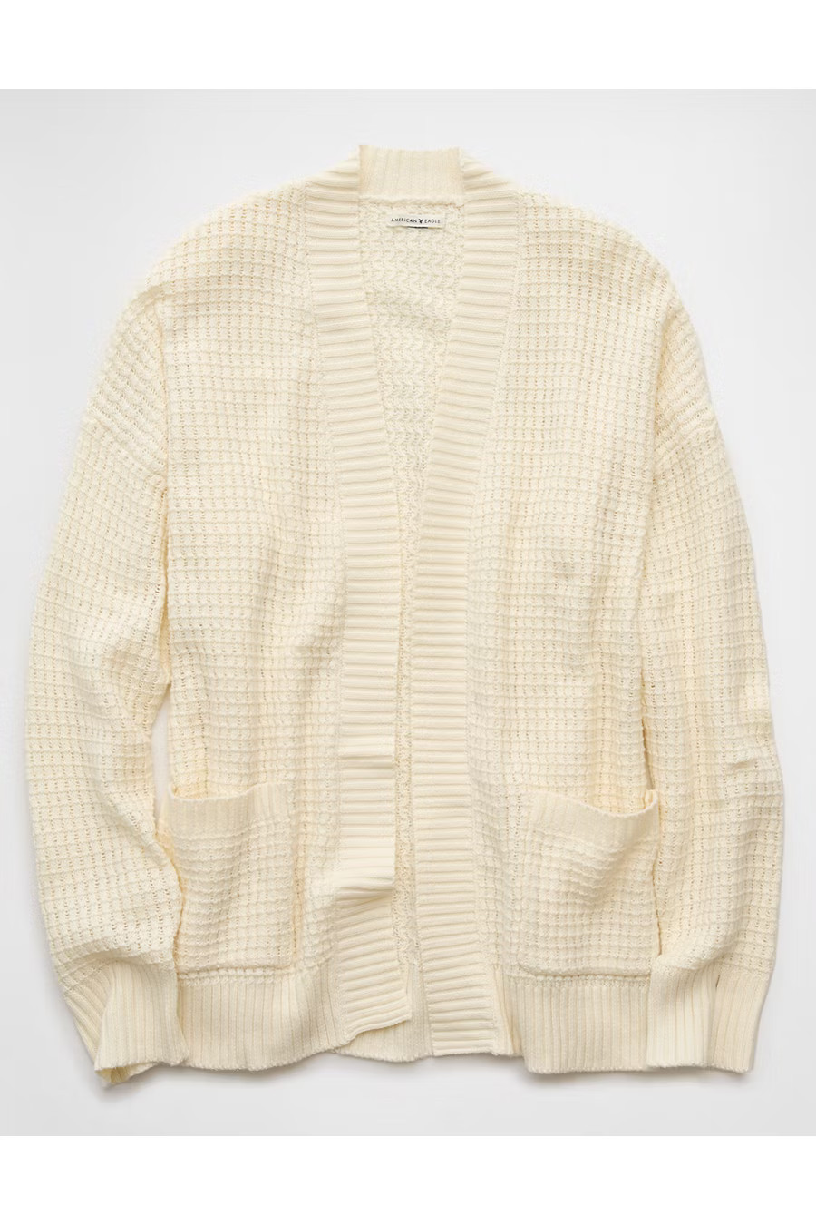 AE Open Knit Cardigan Women's Cream S | American Eagle Outfitters (US & CA)