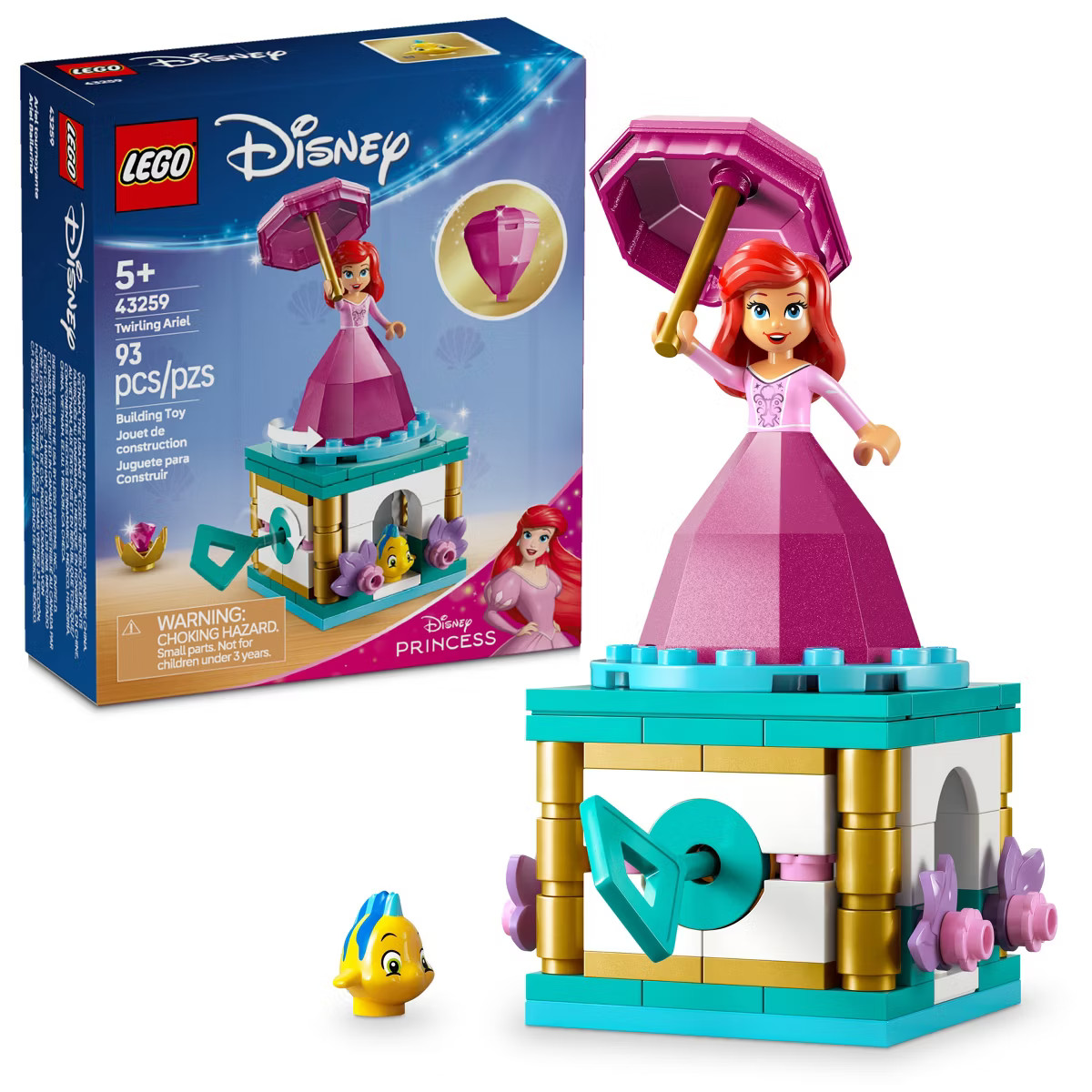 LEGO Disney Princess Twirling Ariel Building Set for Little Mermaid Fans 43259 | Target