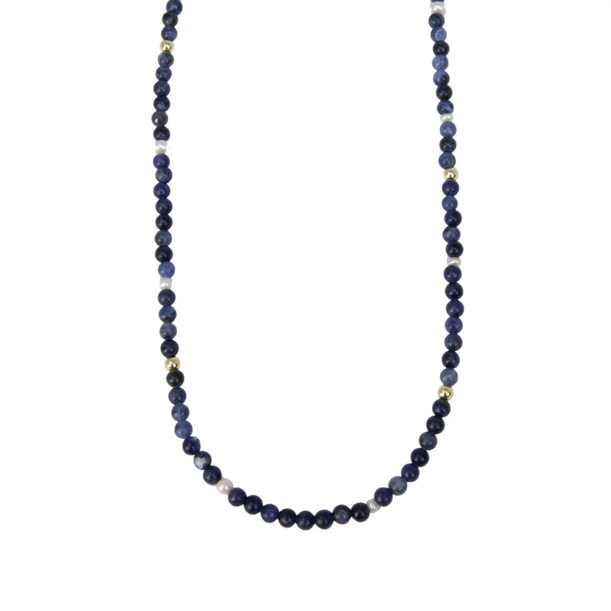 Stone Blue Duo 4mm Necklace | Allie + Bess