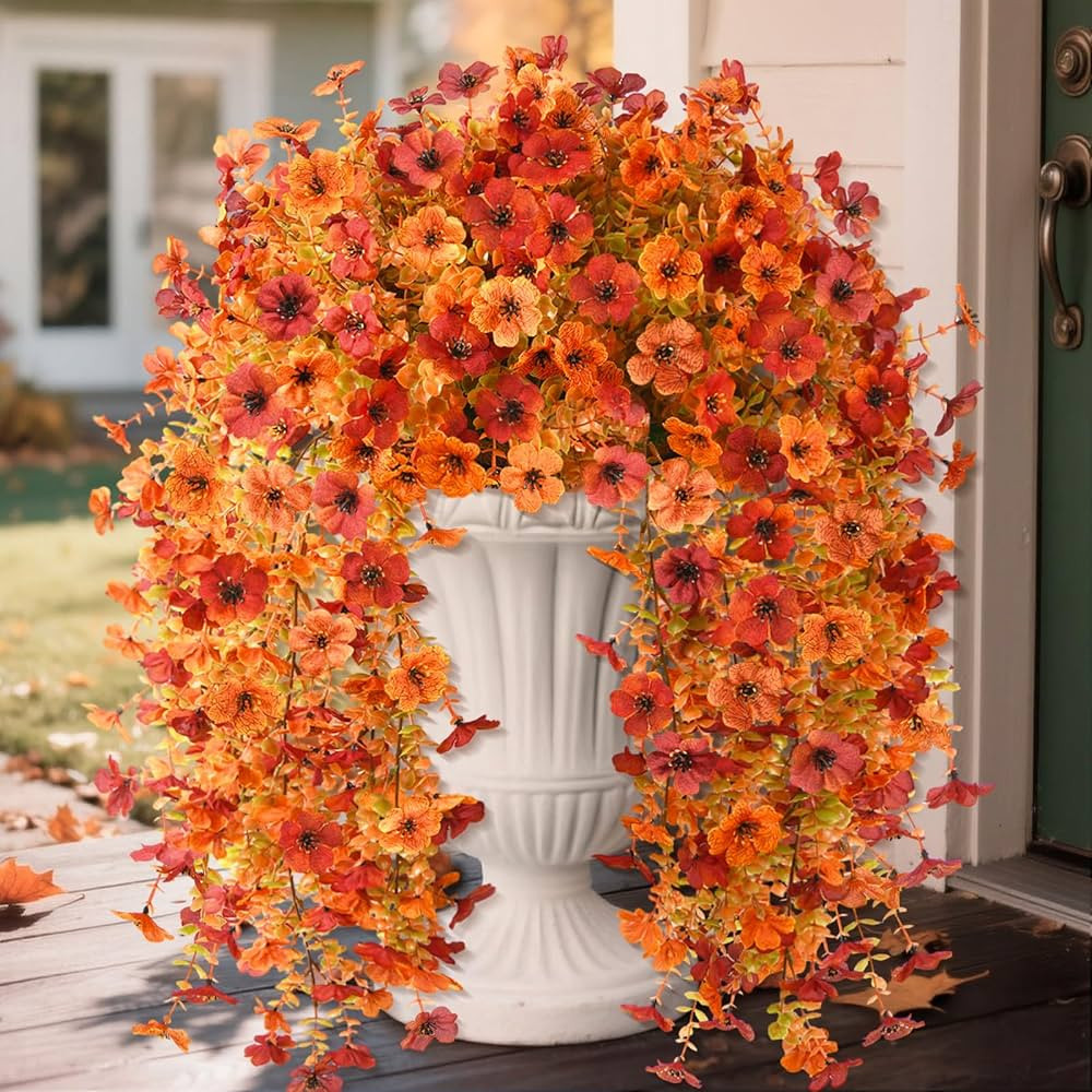 Homsunny Fall Flowers for Outdoors Fake Flowers UV Resistant Artificial Fall Flowers for Home Pat... | Amazon (US)
